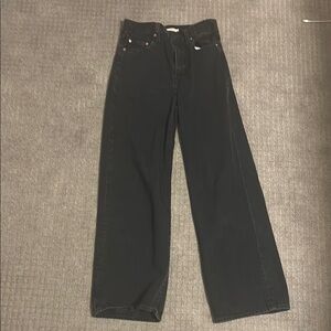 Levi's Black Flare Wide Leg Jeans